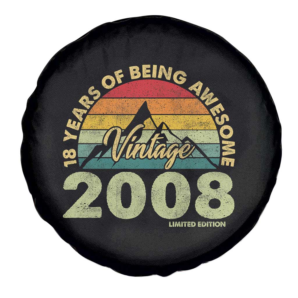 18th Birthday Spare Tire Cover Vintage 2008 Limited Edition 18 Year Old Gift