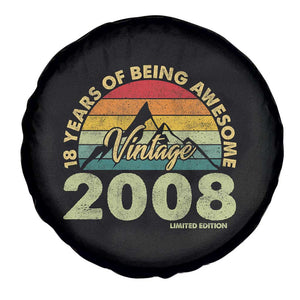 18th Birthday Spare Tire Cover Vintage 2008 Limited Edition 18 Year Old Gift