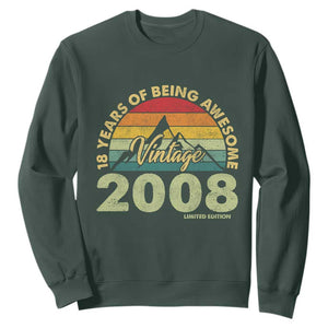 18th Birthday Sweatshirt Vintage 2008 Limited Edition 18 Year Old Gift