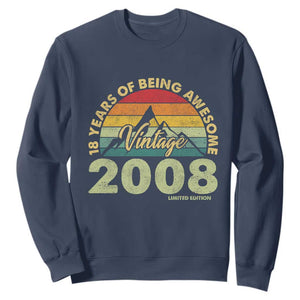 18th Birthday Sweatshirt Vintage 2008 Limited Edition 18 Year Old Gift