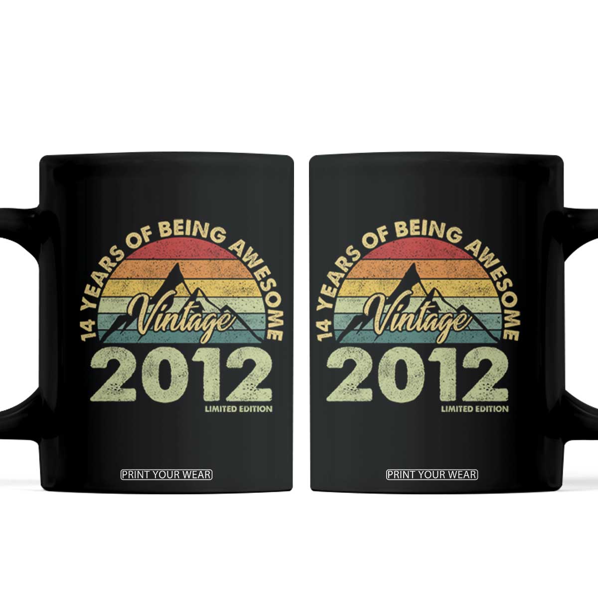 14th Birthday Coffee Mug Vintage 2012 Limited Edition 14 Year Old Gift
