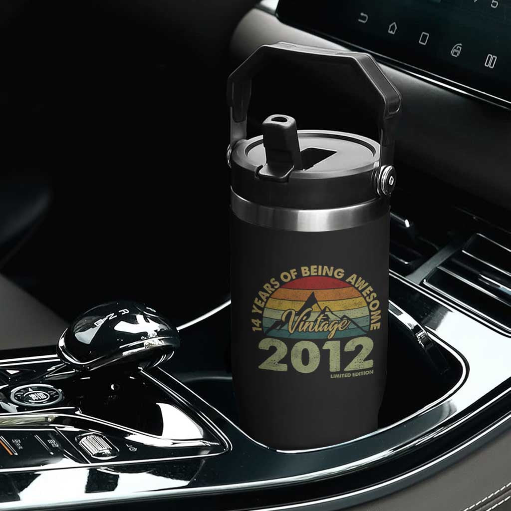 14th Birthday Flip Straw Tumbler Vintage 2012 Limited Edition 14 Year Old Gift