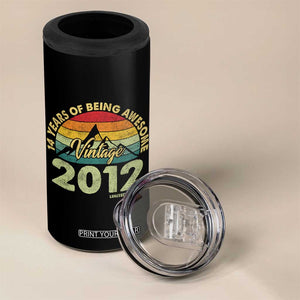 14th Birthday 4 in 1 Can Cooler Tumbler Vintage 2012 Limited Edition 14 Year Old Gift