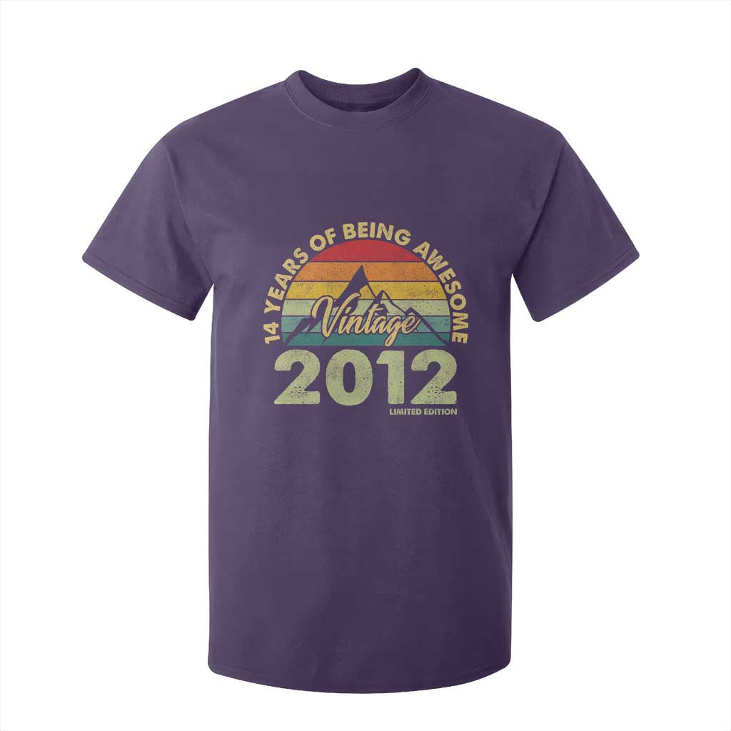 14th Birthday T Shirt For Kid Vintage 2012 Limited Edition 14 Year Old Gift