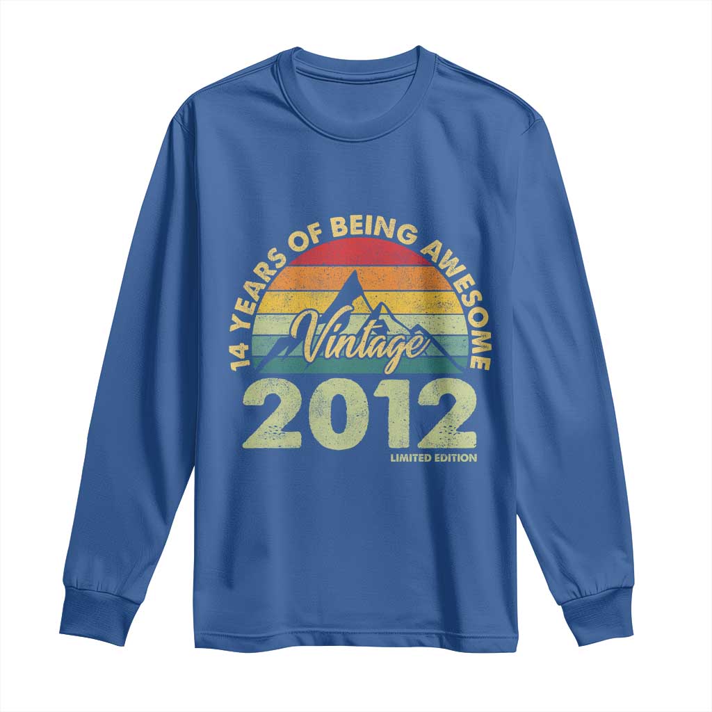 14th Birthday Long Sleeve Shirt Vintage 2012 Limited Edition 14 Year Old Gift