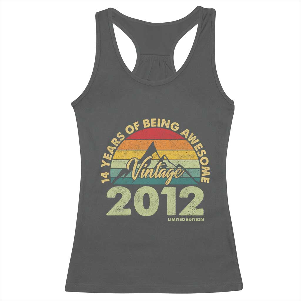 14th Birthday Racerback Tank Top Vintage 2012 Limited Edition 14 Year Old Gift