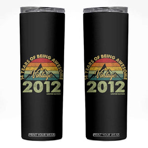 14th Birthday Skinny Tumbler Vintage 2012 Limited Edition 14 Year Old Gift
