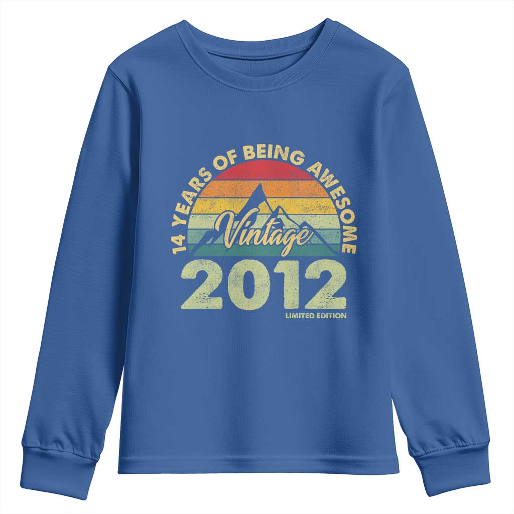 14th Birthday Youth Sweatshirt Vintage 2012 Limited Edition 14 Year Old Gift