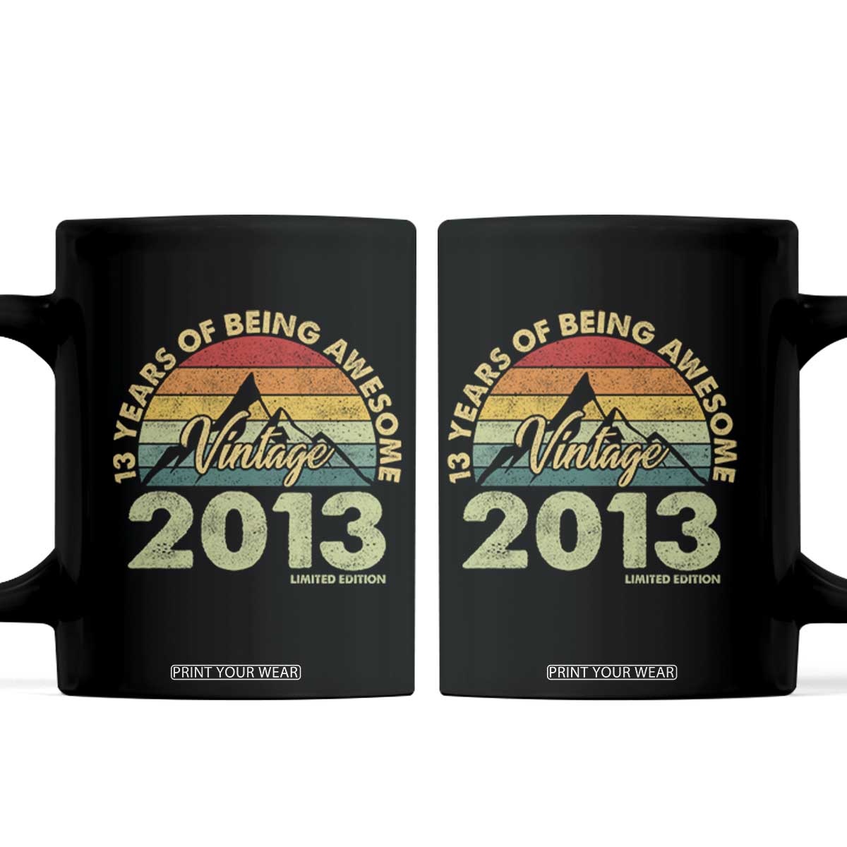 13th Birthday Coffee Mug Vintage 2013 Limited Edition 13 Year Old Gift