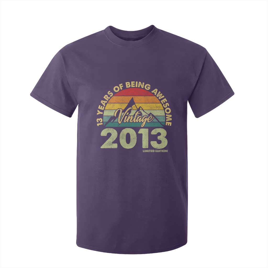 13th Birthday T Shirt For Kid Vintage 2013 Limited Edition 13 Year Old Gift