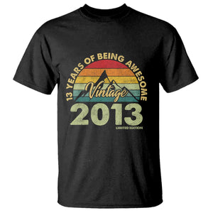 13th Birthday T Shirt Vintage 2013 Limited Edition 13 Year Old Gift