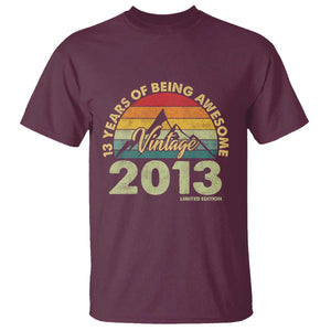 13th Birthday T Shirt Vintage 2013 Limited Edition 13 Year Old Gift