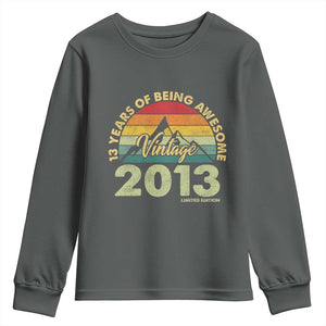 13th Birthday Youth Sweatshirt Vintage 2013 Limited Edition 13 Year Old Gift