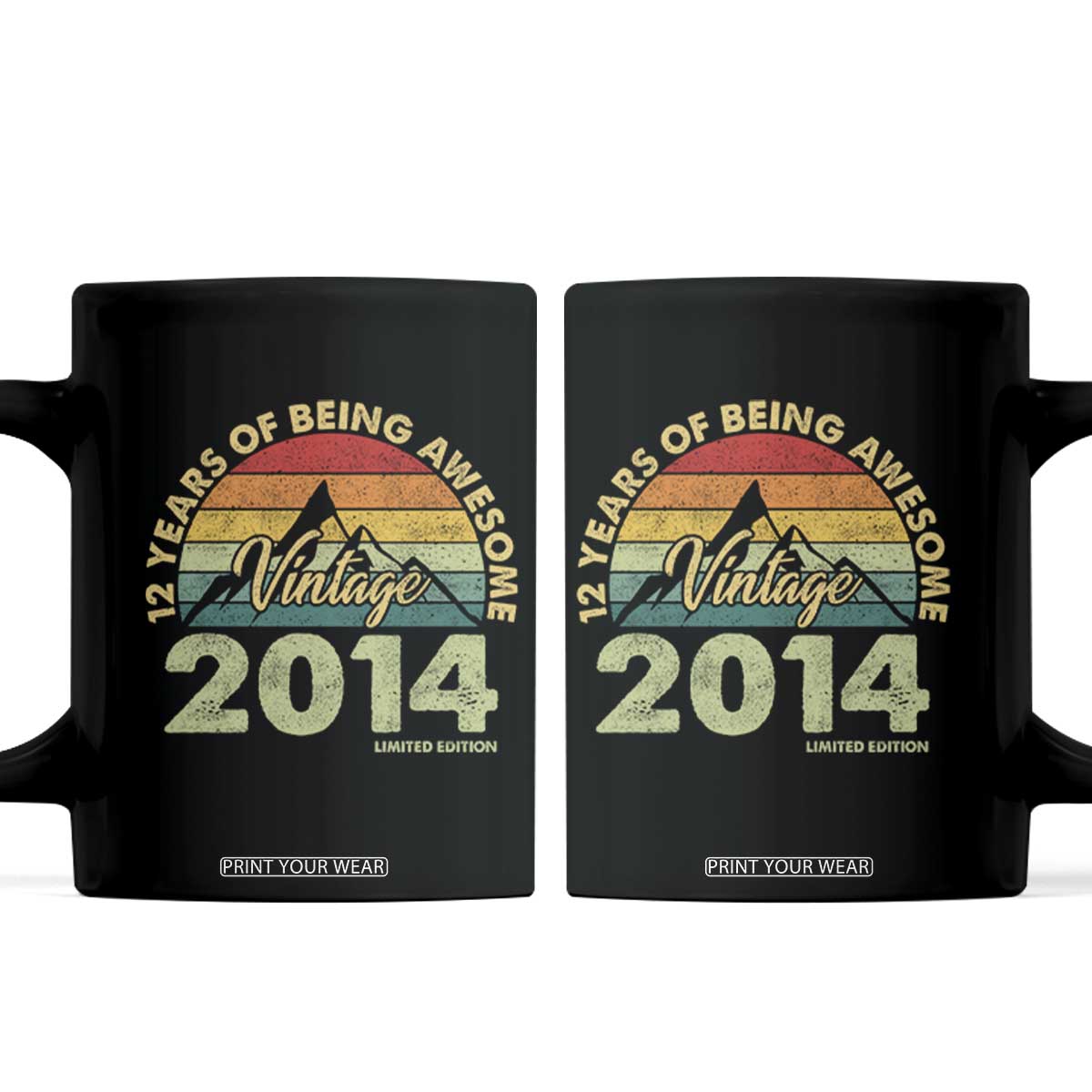 12th Birthday Coffee Mug Vintage 2014 Limited Edition 12 Year Old Gift