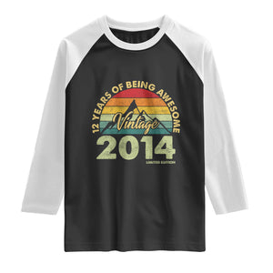 12th Birthday Raglan Shirt Vintage 2014 Limited Edition 12 Year Old Gift