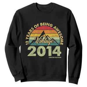 12th Birthday Sweatshirt Vintage 2014 Limited Edition 12 Year Old Gift