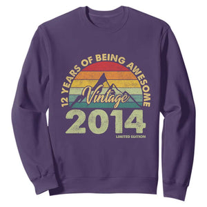 12th Birthday Sweatshirt Vintage 2014 Limited Edition 12 Year Old Gift