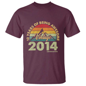 12th Birthday T Shirt Vintage 2014 Limited Edition 12 Year Old Gift