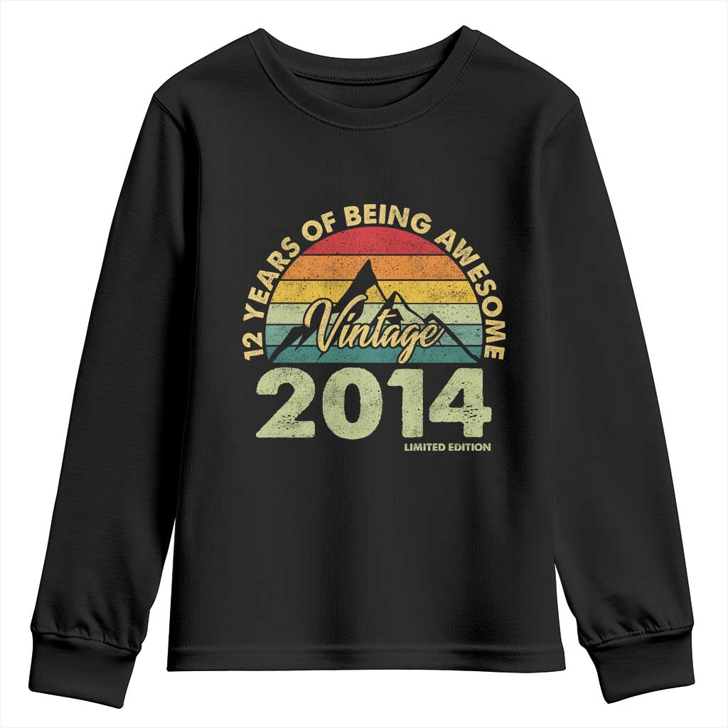 12th Birthday Youth Sweatshirt Vintage 2014 Limited Edition 12 Year Old Gift