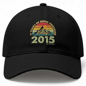 11th Birthday Baseball Cap Vintage 2015 Limited Edition 11 Year Old Gift