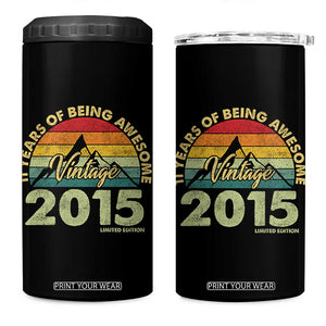 11th Birthday 4 in 1 Can Cooler Tumbler Vintage 2015 Limited Edition 11 Year Old Gift