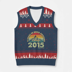 11th Birthday V-Neck Knit Sweater Vest Vintage 2015 Limited Edition 11 Year Old Gift