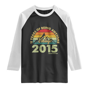 11th Birthday Raglan Shirt Vintage 2015 Limited Edition 11 Year Old Gift