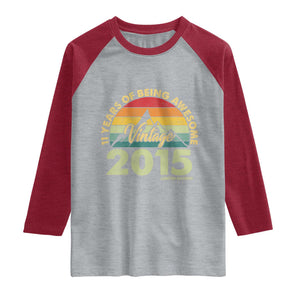 11th Birthday Raglan Shirt Vintage 2015 Limited Edition 11 Year Old Gift