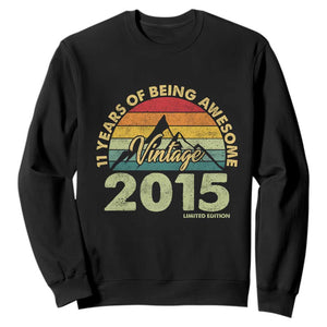 11th Birthday Sweatshirt Vintage 2015 Limited Edition 11 Year Old Gift