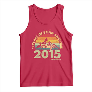 11th Birthday Tank Top Vintage 2015 Limited Edition 11 Year Old Gift