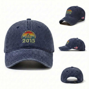11th Birthday Washed Cotton Baseball Cap Vintage 2015 Limited Edition 11 Year Old Gift