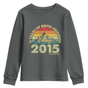 11th Birthday Youth Sweatshirt Vintage 2015 Limited Edition 11 Year Old Gift
