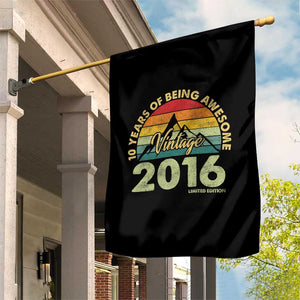 10th Birthday Garden Flag Vintage 2016 Limited Edition 10 Year Old Bday Gift