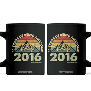10th Birthday Coffee Mug Vintage 2016 Limited Edition 10 Year Old Bday Gift