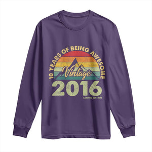 10th Birthday Long Sleeve Shirt Vintage 2016 Limited Edition 10 Year Old Bday Gift