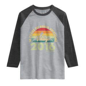 10th Birthday Raglan Shirt Vintage 2016 Limited Edition 10 Year Old Bday Gift