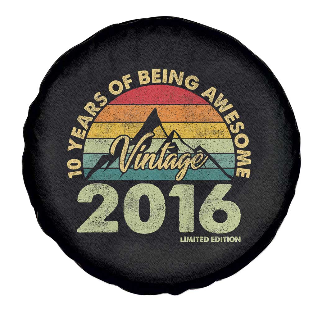 10th Birthday Spare Tire Cover Vintage 2016 Limited Edition 10 Year Old Bday Gift