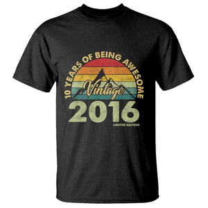 10th Birthday T Shirt Vintage 2016 Limited Edition 10 Year Old Bday Gift