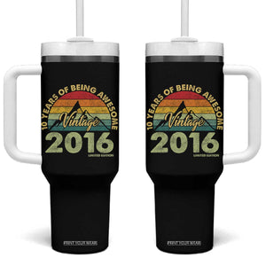 10th Birthday Tumbler With Handle Vintage 2016 Limited Edition 10 Year Old Bday Gift