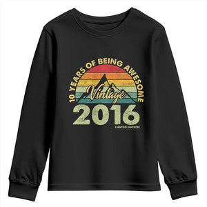 10th Birthday Youth Sweatshirt Vintage 2016 Limited Edition 10 Year Old Bday Gift