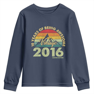 10th Birthday Youth Sweatshirt Vintage 2016 Limited Edition 10 Year Old Bday Gift