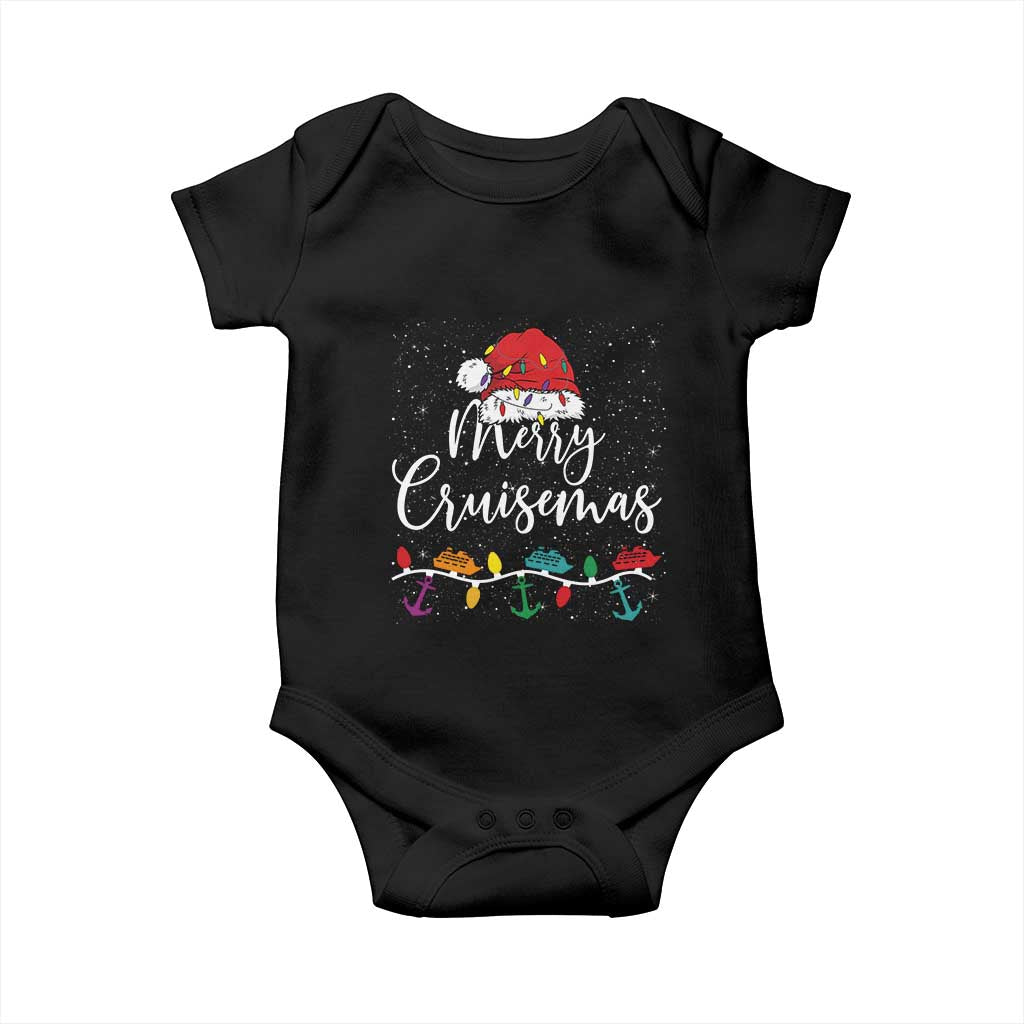 Merry Cruisemas Baby Onesie Family Christmas Cruise Holiday Trip TS10 Black Print Your Wear