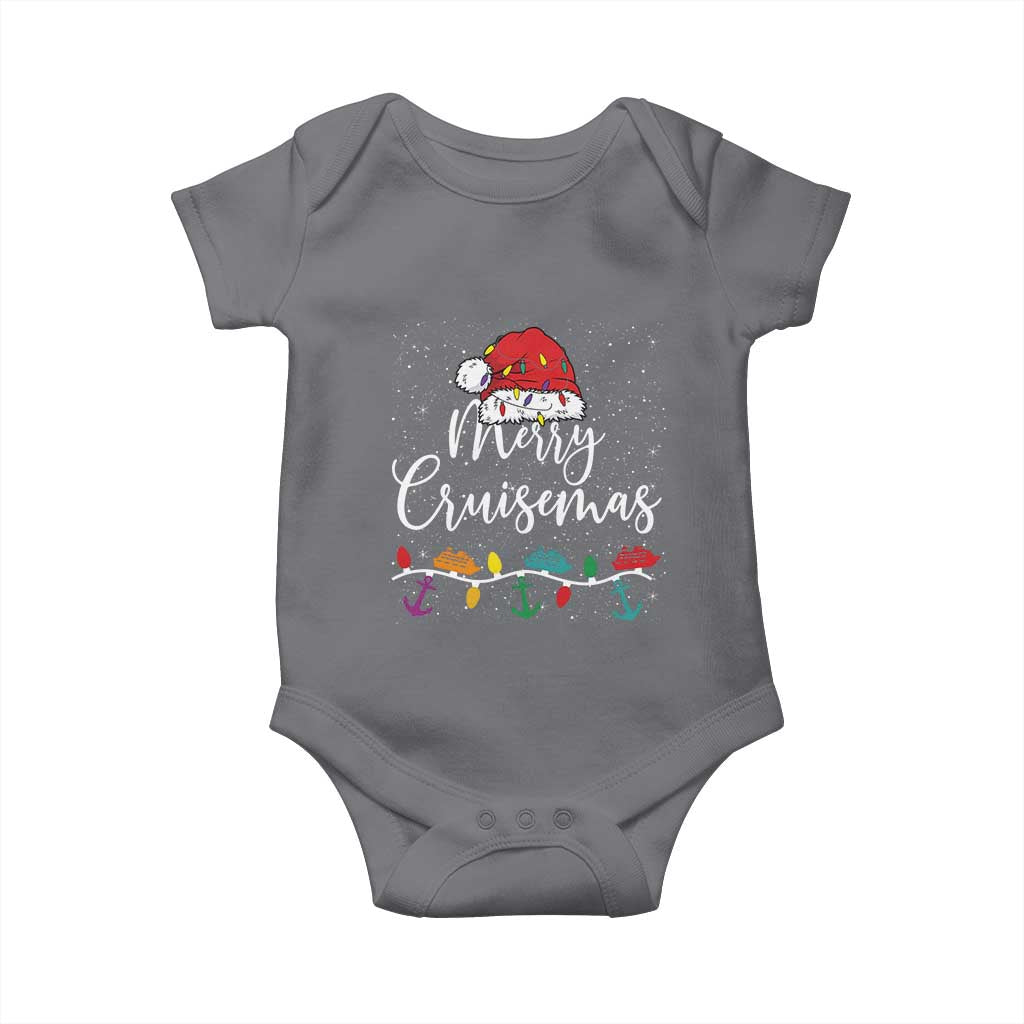 Merry Cruisemas Baby Onesie Family Christmas Cruise Holiday Trip TS10 Charcoal Print Your Wear