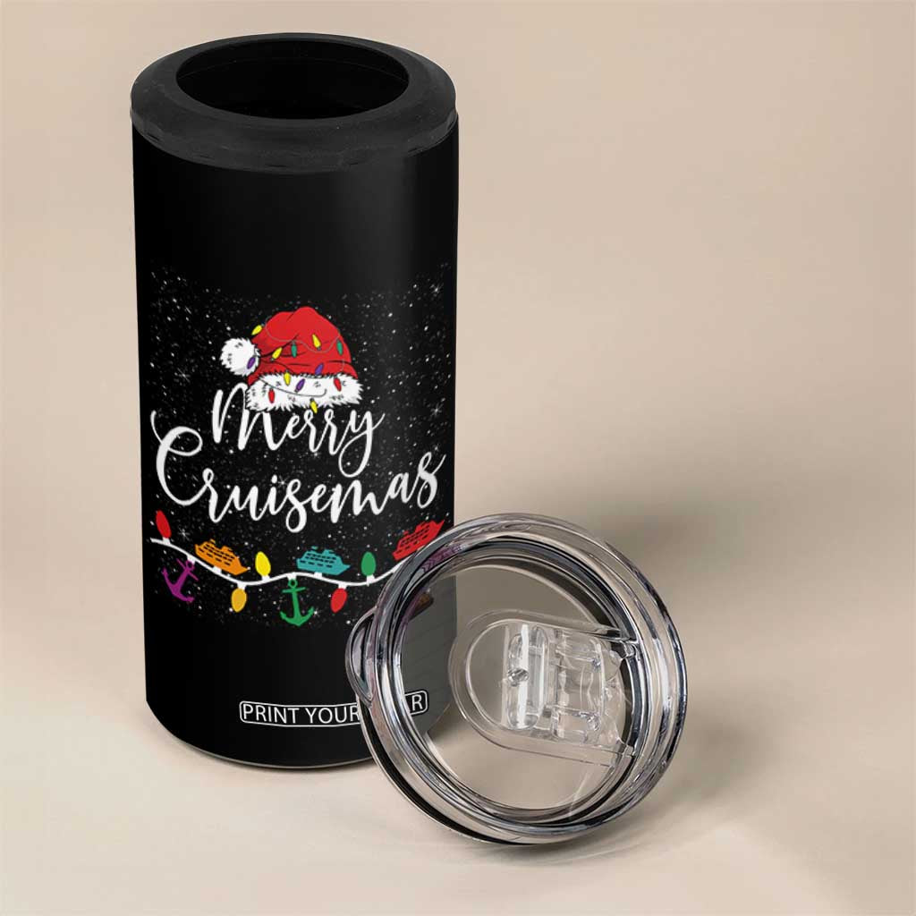 Merry Cruisemas 4 in 1 Can Cooler Tumbler Family Christmas Cruise Holiday Trip TS10 Print Your Wear