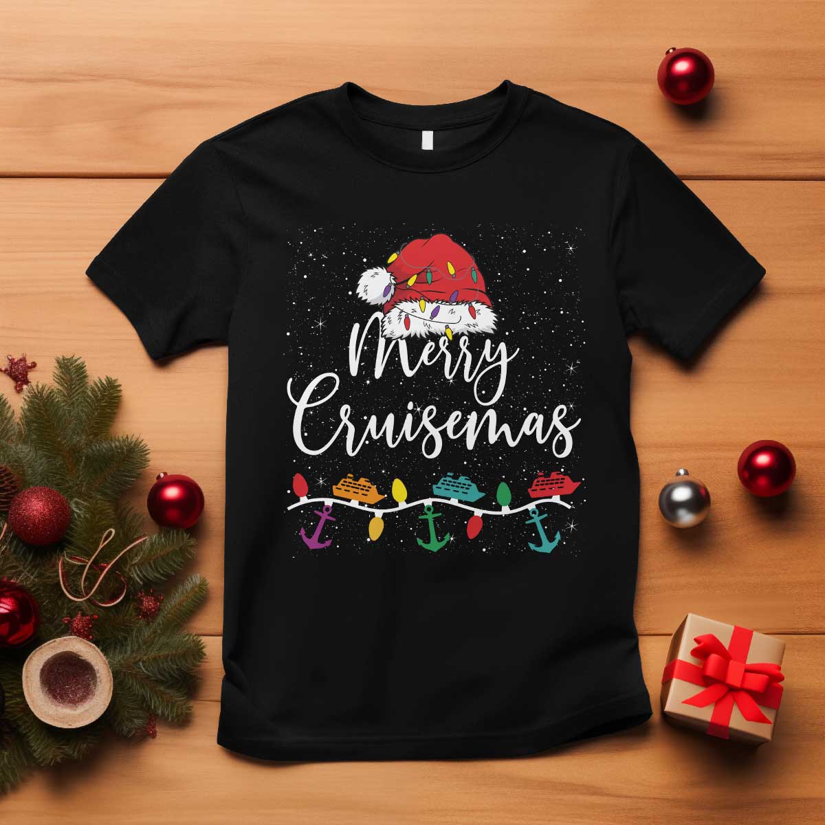 Merry Cruisemas T Shirt Family Christmas Cruise Holiday Trip TS10 Black Print Your Wear