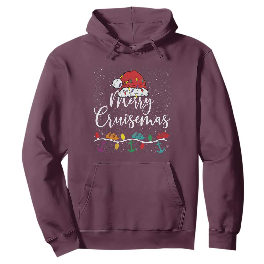 Merry Cruisemas Hoodie Family Christmas Cruise Holiday Trip TS10 Maroon Print Your Wear