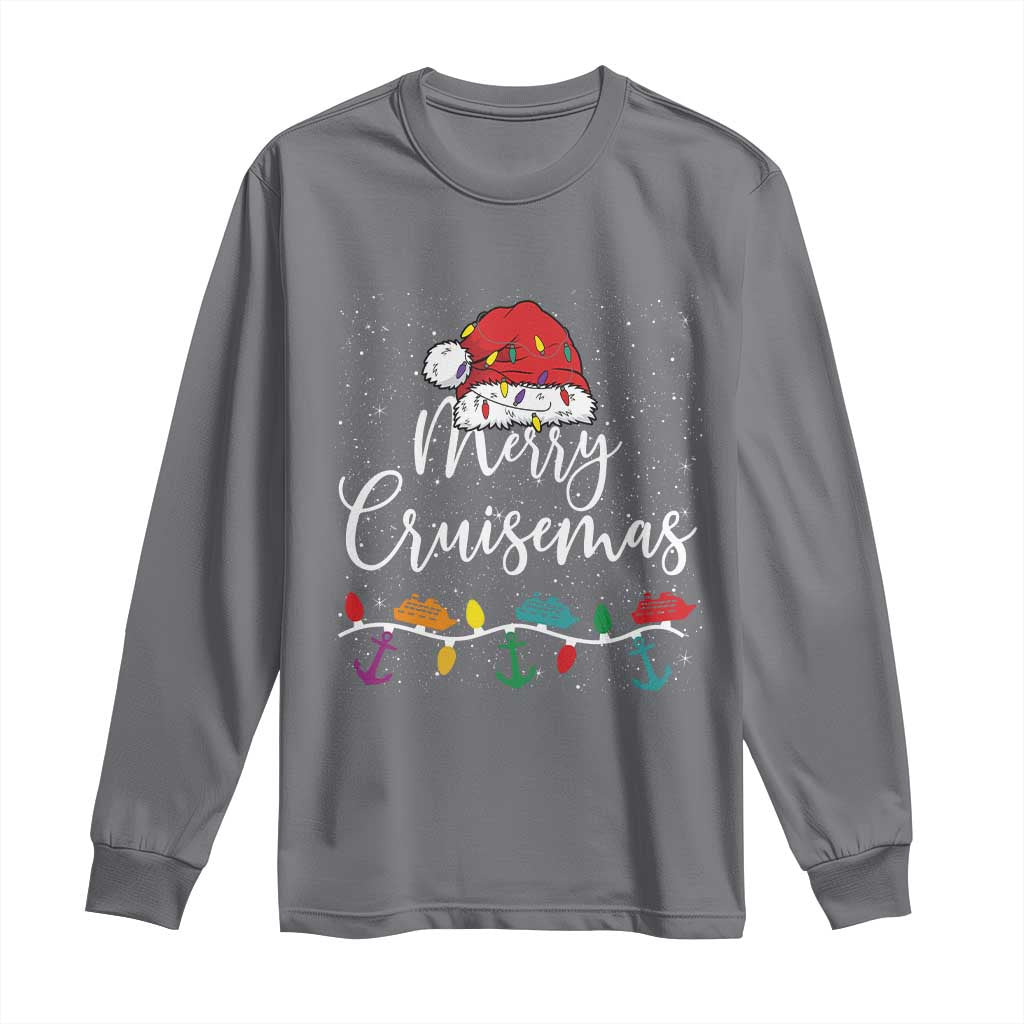 Merry Cruisemas Long Sleeve Shirt Family Christmas Cruise Holiday Trip TS10 Charcoal Print Your Wear