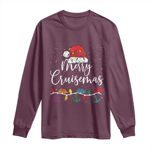 Merry Cruisemas Long Sleeve Shirt Family Christmas Cruise Holiday Trip TS10 Maroon Print Your Wear