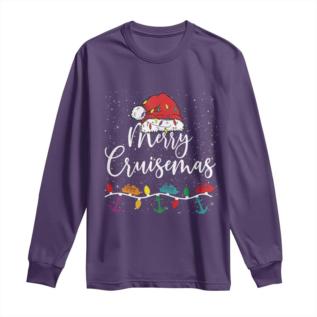 Merry Cruisemas Long Sleeve Shirt Family Christmas Cruise Holiday Trip TS10 Purple Print Your Wear