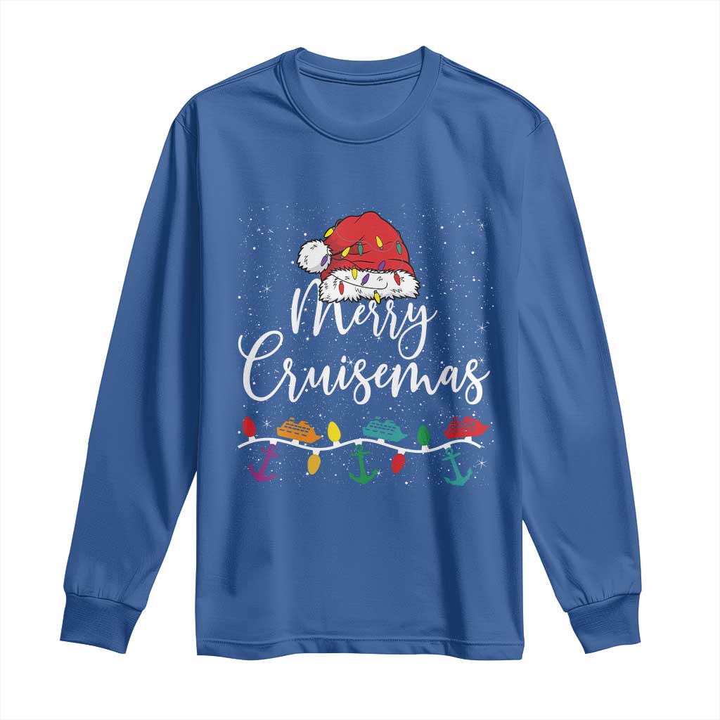 Merry Cruisemas Long Sleeve Shirt Family Christmas Cruise Holiday Trip TS10 Royal Blue Print Your Wear